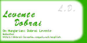 levente dobrai business card